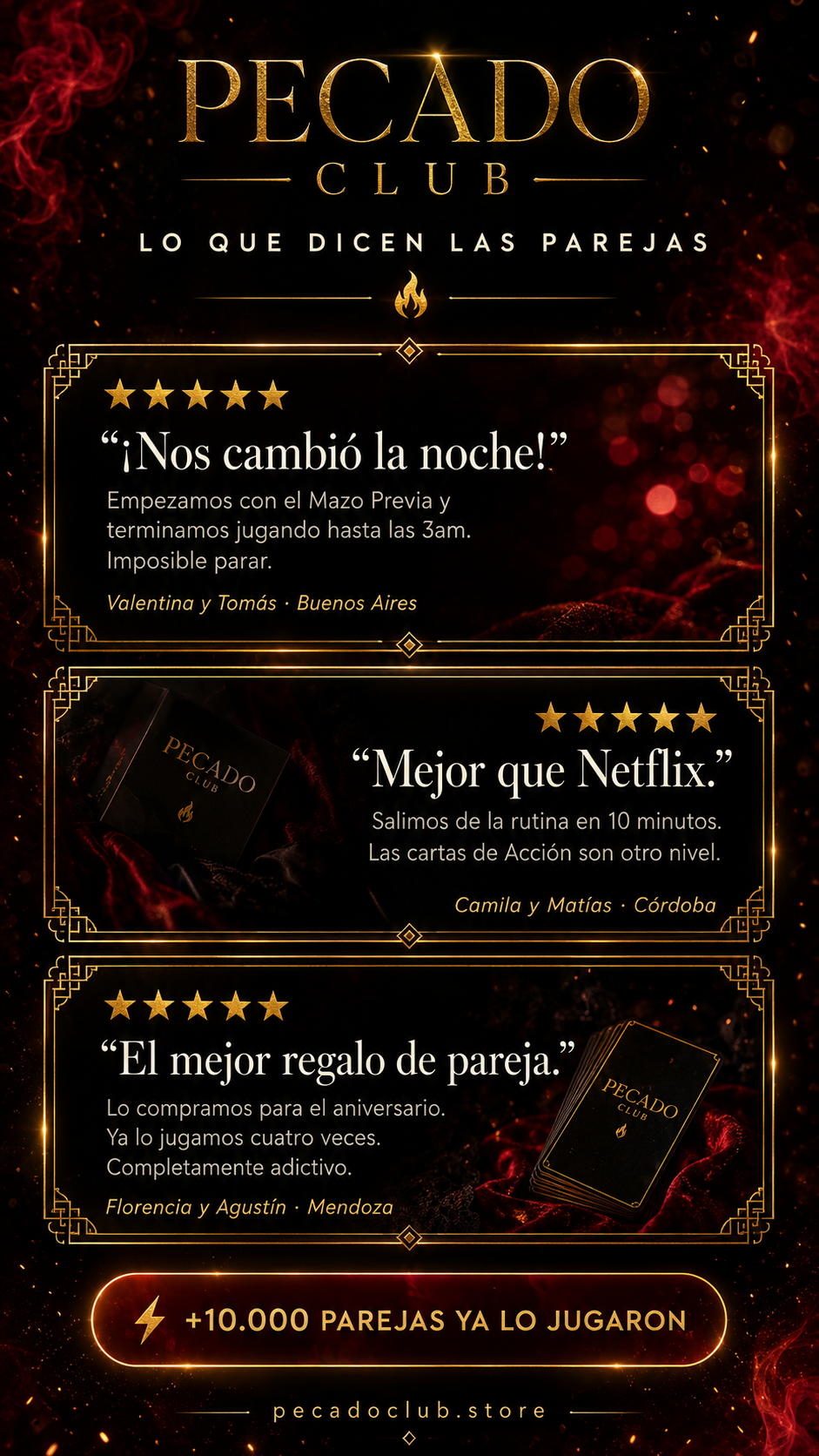 3×1 para Parejas - Cartas para la previa | Cartas para la acción | Poses